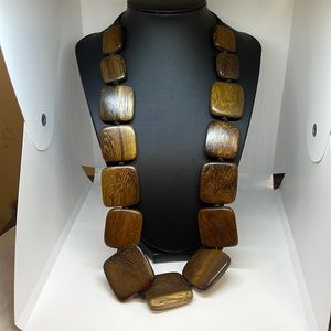 Wooden Square Necklace